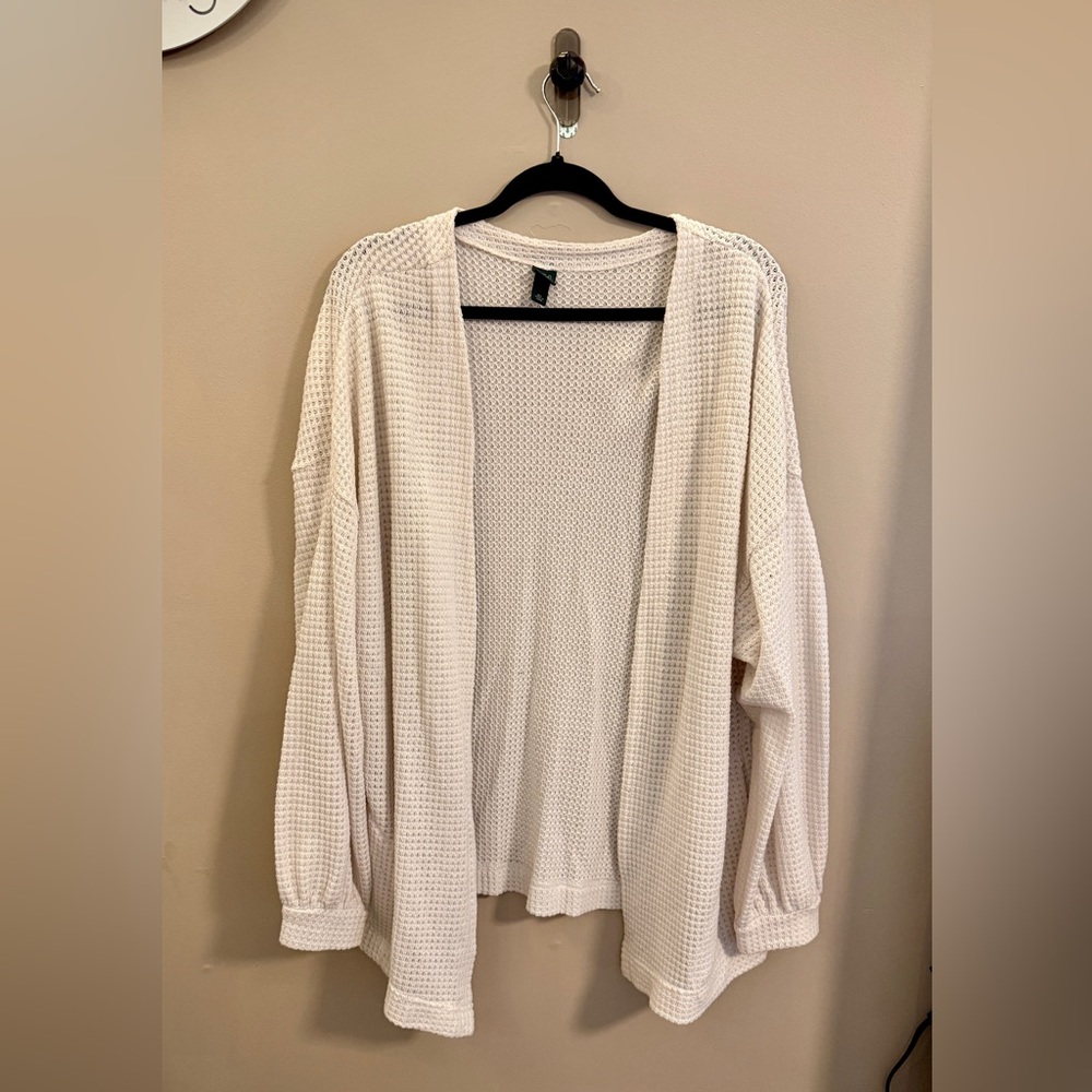 Wild Fable Cream Open-Front Cardigan